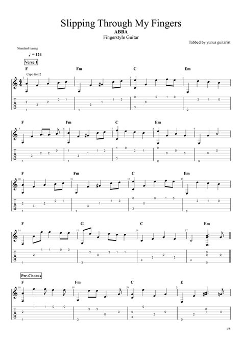 slipping through my fingers tabs.